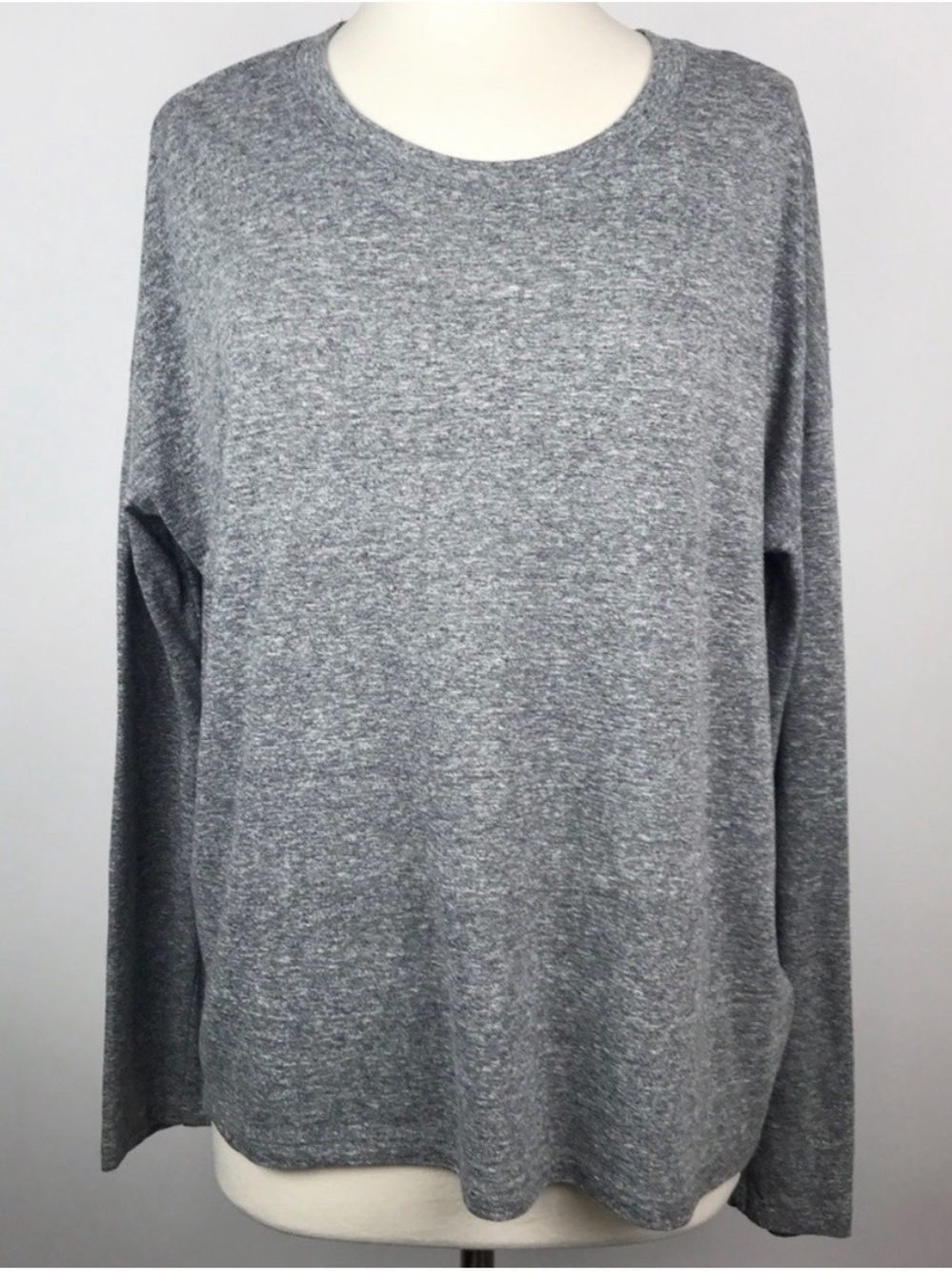 Madewell Heather Gray Long-Sleeve Crewneck Tee